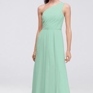 MINT SIDE-RUCHED ONE-SHOULDER